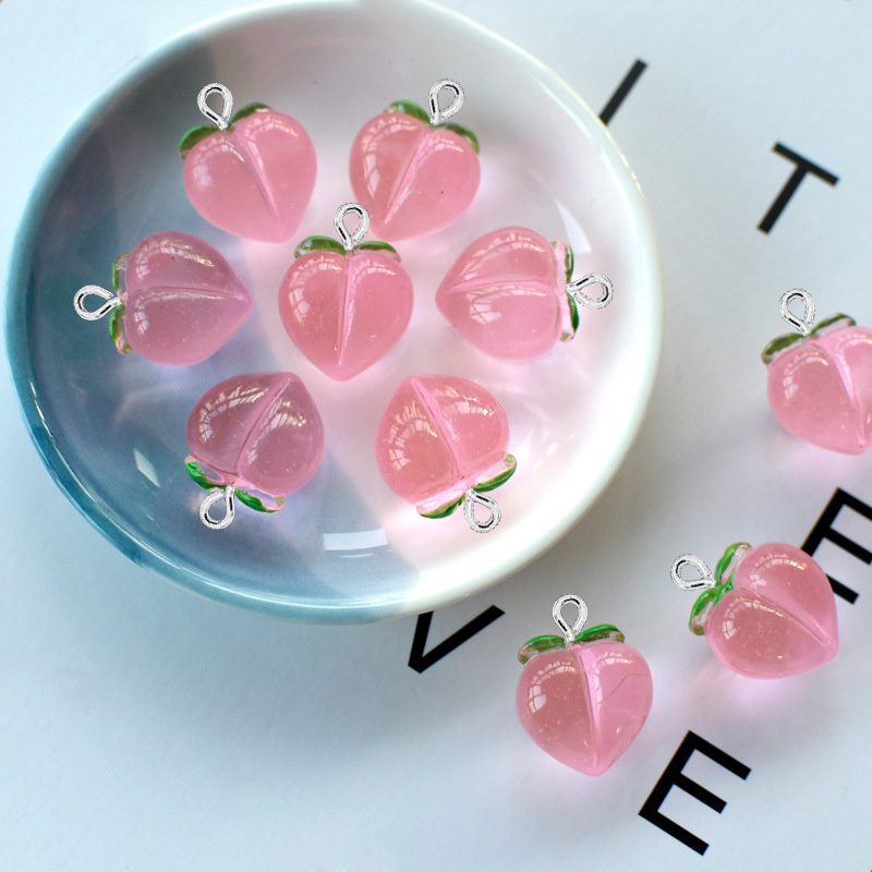 Resin Art Essentials - 10Pcs 새로운 투명 복숭아 플랫 수지