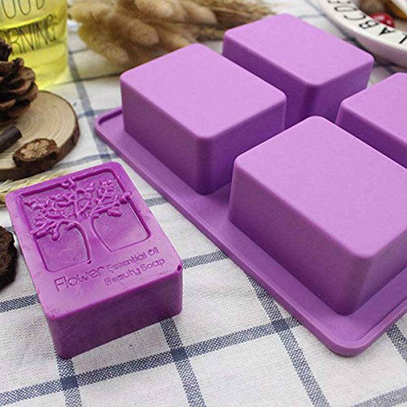 Tray Mold Rectangle - 직사각형 생활 나무 실리콘 비누 금형