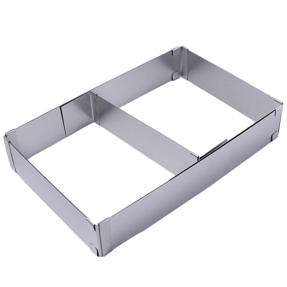 Tray Mold Rectangle - 스테인리스 스틸 조절식 무스 케이크 링