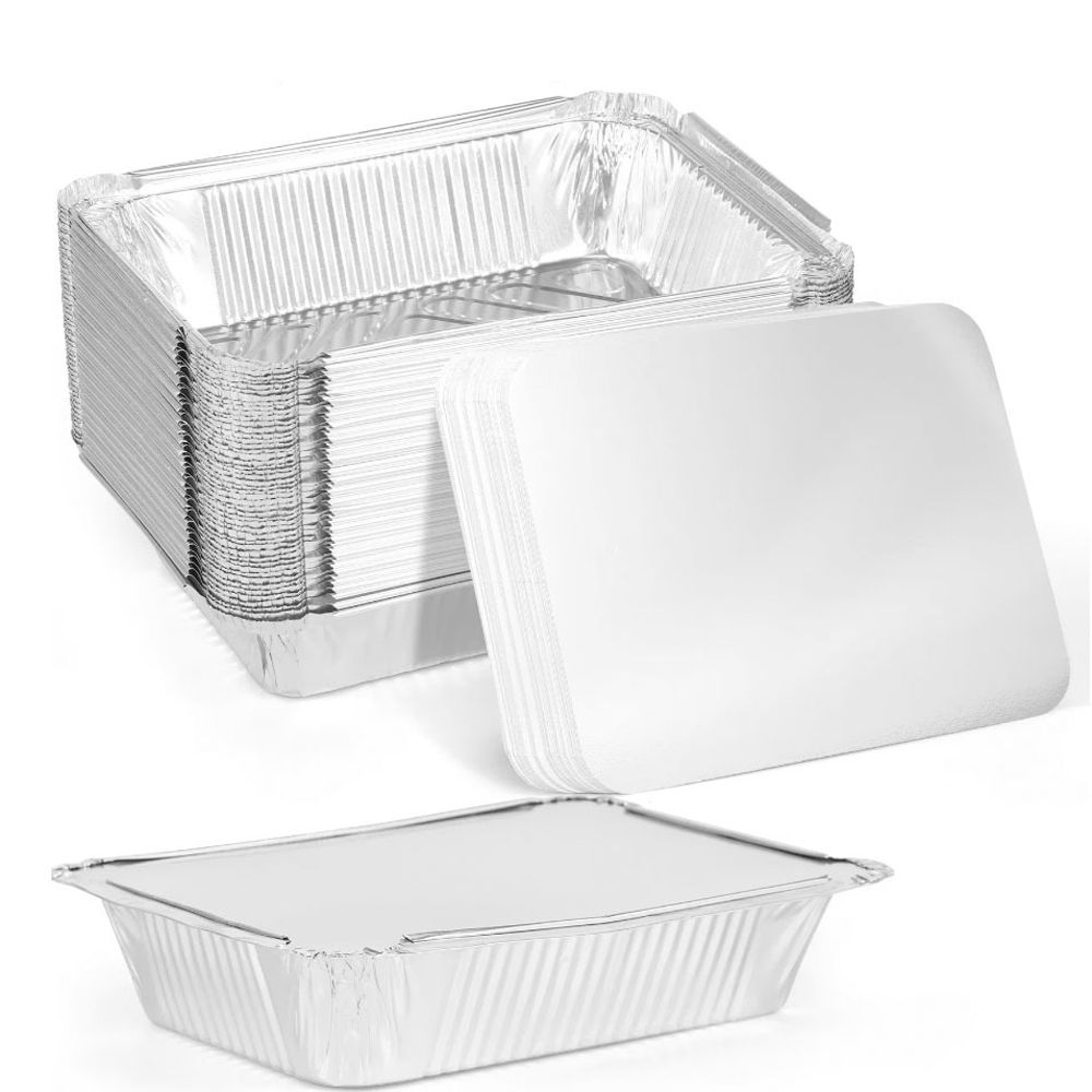 Tray Mold Rectangle - 10PCS 뚜껑이있는 새로운 알루미늄 호일 트레이