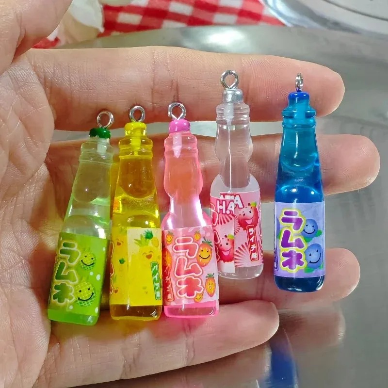Resin Art Essentials - 10Pcs 작은 소다병 레진 참 장식품