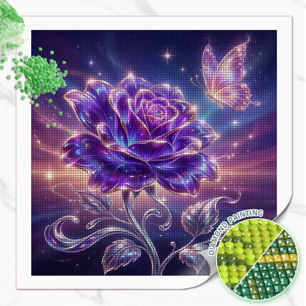 Resin Art Rose - Huacan 풀 스퀘어 라운드 다이아몬드 페인팅