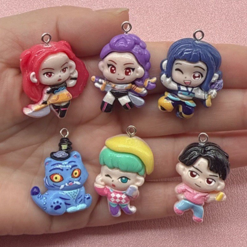 Resin Art Essentials - 10개 레진 만화 펜던트, DIY 쥬얼리