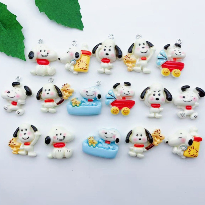 Resin Art Essentials - 12개 레진 만화 강아지 펜던트, DIY