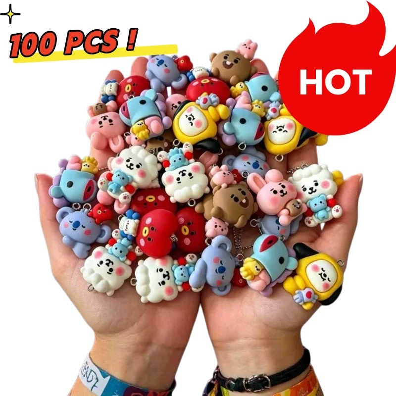 Resin Art Essentials - 7pcs BT21 수지 만화 참 DIY