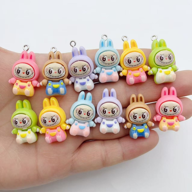 Resin Art Essentials - 10Pcs Kawaii 토끼 딸기 하우스 수지