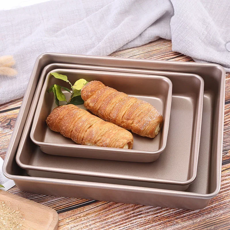 Tray Mold Rectangle - 직사각형 탄소강 케이크 베이킹 트레이 비