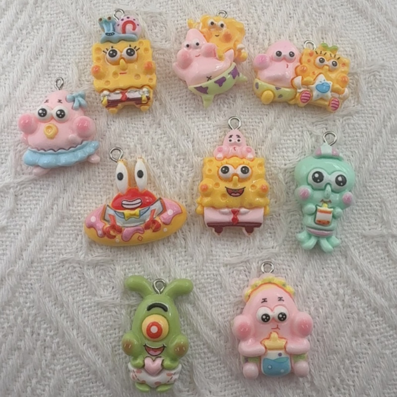 Resin Art Essentials - 10개 만화 캐릭터 레진 펜던트, DIY
