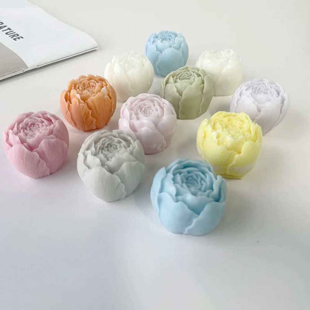 Resin Art Clay - 3D 꽃 실리콘 양초 몰드 DIY