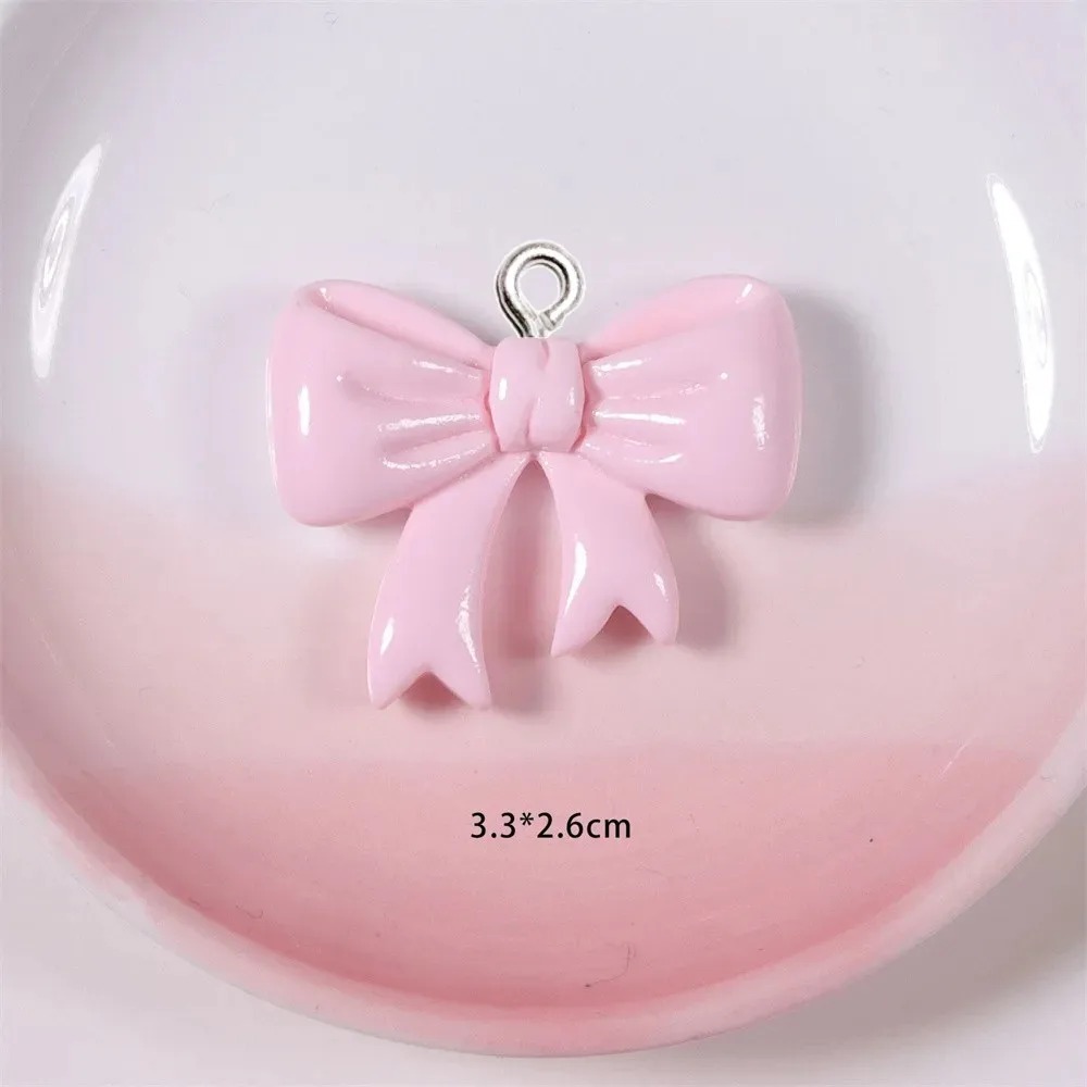 10 조각 캔디 컬러 보우 수지 참 수제 장식품 여성  - Resin Art Essentials 리뷰 및 가격