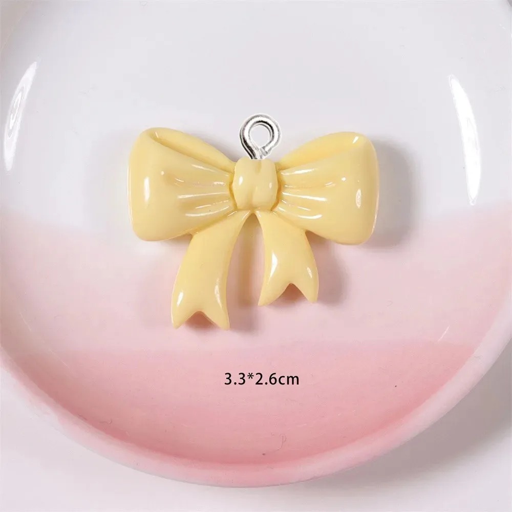 10 조각 캔디 컬러 보우 수지 참 수제 장식품 여성  - Resin Art Essentials 리뷰 및 가격