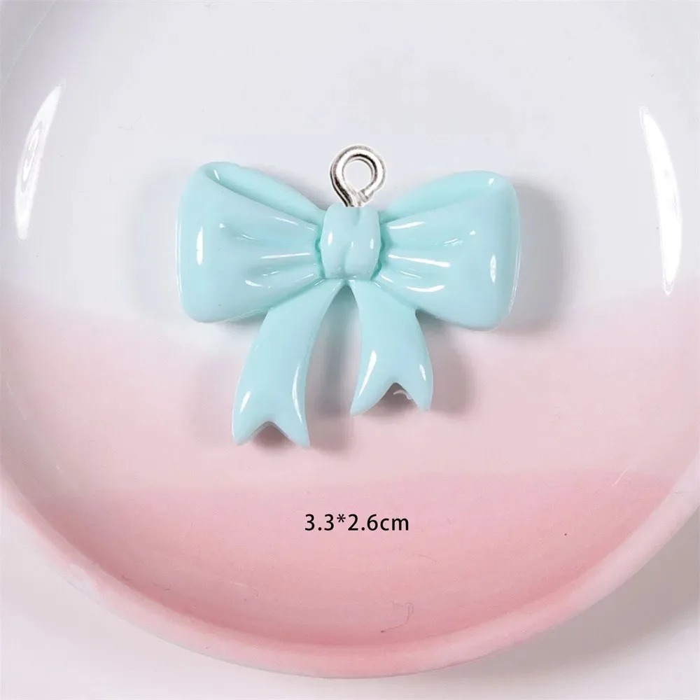 10 조각 캔디 컬러 보우 수지 참 수제 장식품 여성  - Resin Art Essentials 리뷰 및 가격