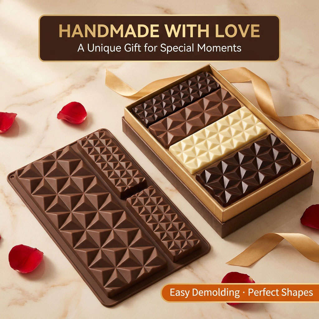 2-in-1 실리콘 초콜릿 바 몰드, 재사용 가능한 직 - Tray Mold Rectangle 리뷰 및 가격