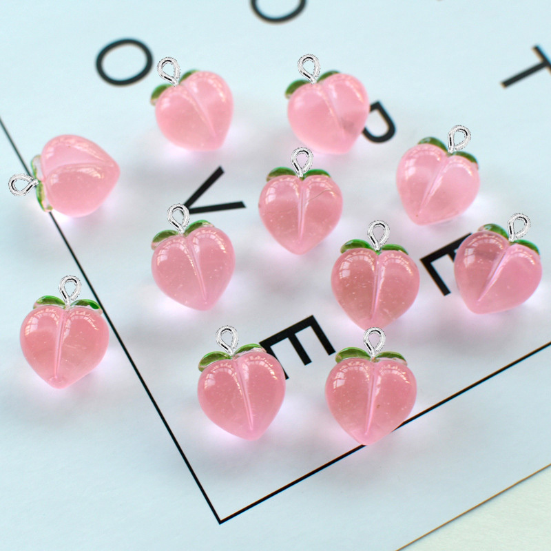 10Pcs 새로운 투명 복숭아 플랫 수지 매력 펜던트  - Resin Art Essentials 리뷰 및 가격