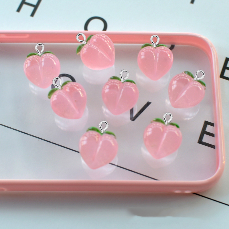 10Pcs 새로운 투명 복숭아 플랫 수지 매력 펜던트  - Resin Art Essentials 리뷰 및 가격