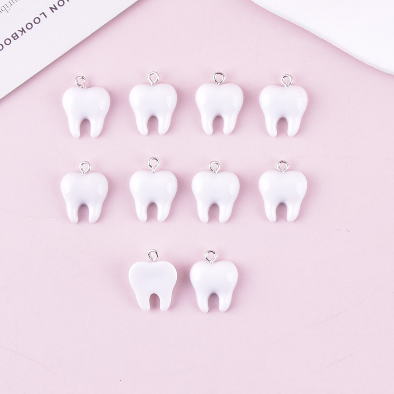 귀여운 흰색 치아 레진 펜던트 10개, 작은 치아 참  - Resin Art Essentials 리뷰 및 가격