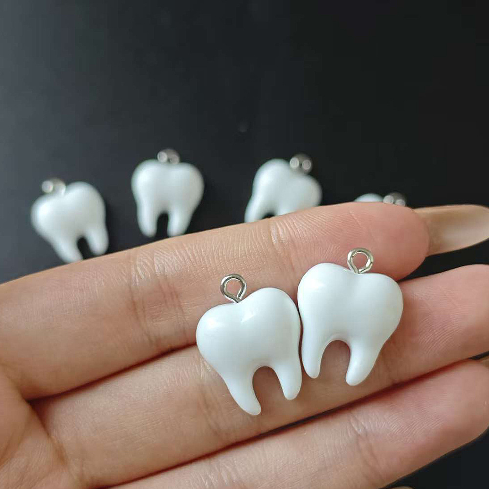 귀여운 흰색 치아 레진 펜던트 10개, 작은 치아 참  - Resin Art Essentials 리뷰 및 가격