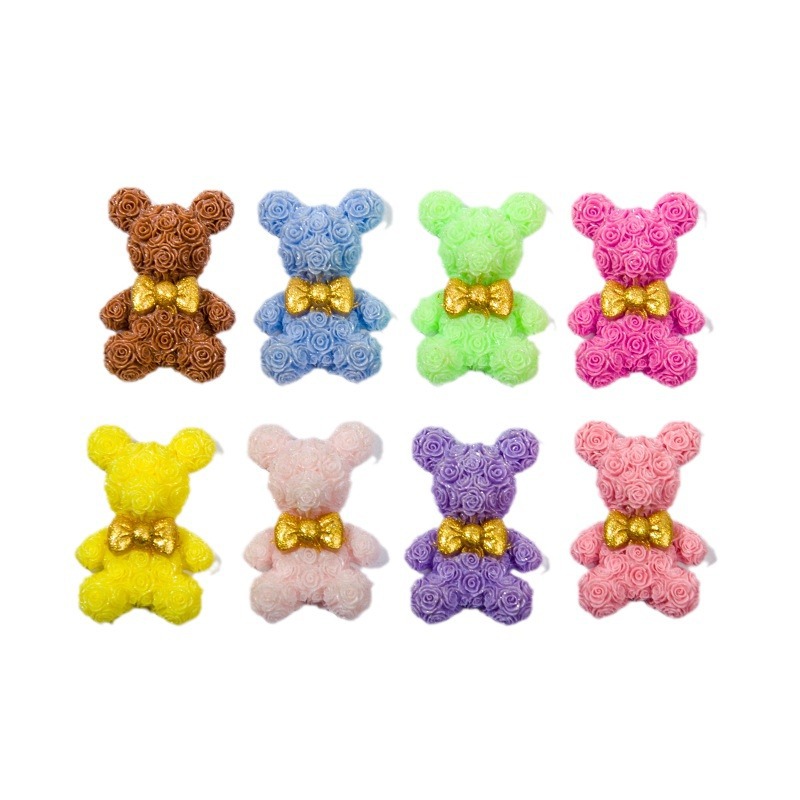 10PCS 장미 꽃 곰 수지 액세서리 DIY 펜던트 냉 - Resin Art Rose Petals 리뷰 및 가격