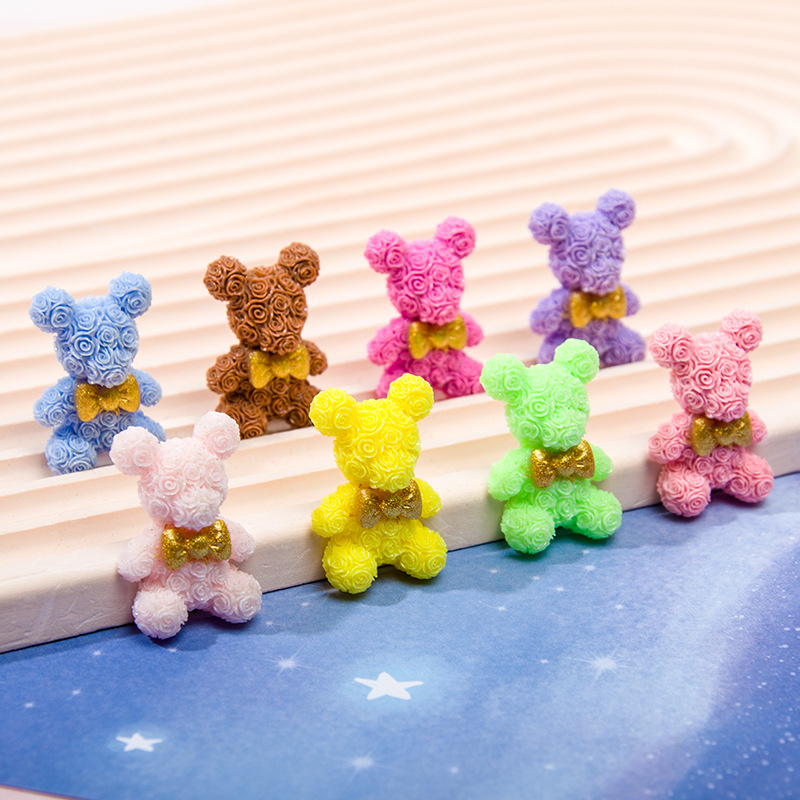 10PCS 장미 꽃 곰 수지 액세서리 DIY 펜던트 냉 - Resin Art Rose Petals 리뷰 및 가격