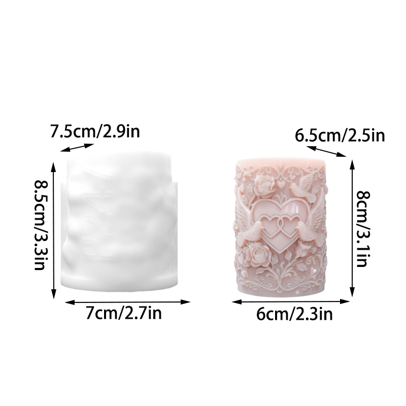 더블 하트 연결된 백색 비둘기 양각 양초 실리콘 몰드  - Resin Art Rose 리뷰 및 가격