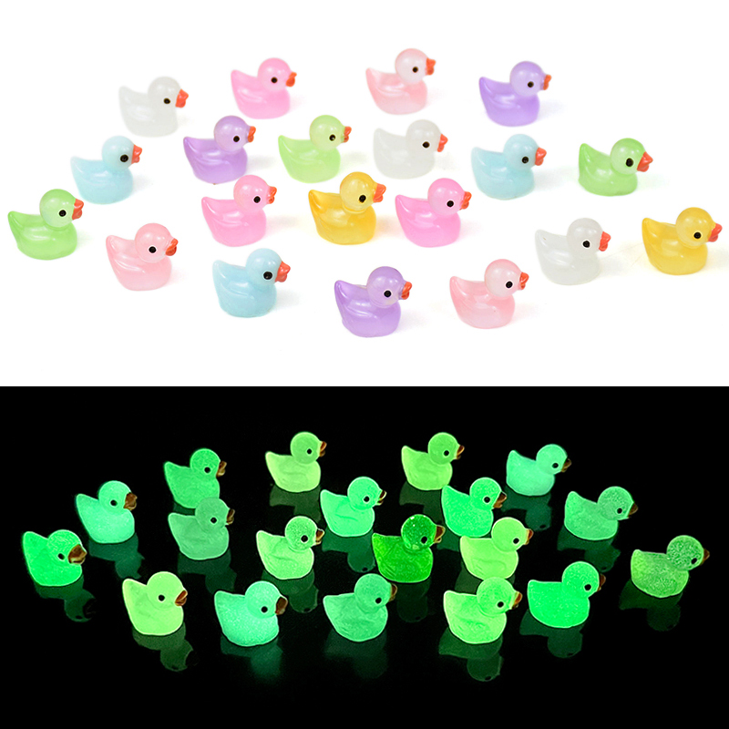 10/20pcs 빛나는 미니 다채로운 오리 장식 미니어 - Resin Art Light 리뷰 및 가격