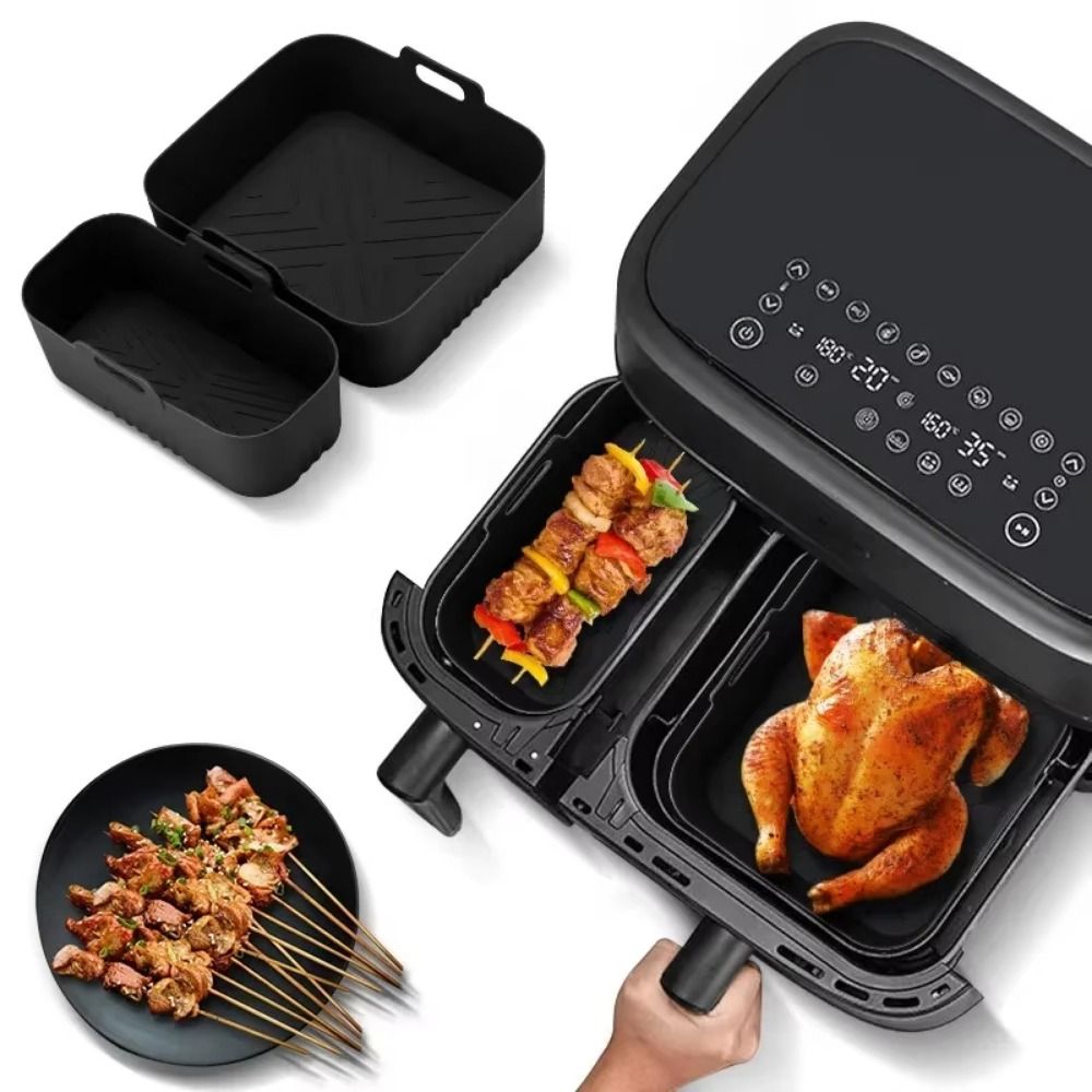 6L/3L 에어프라이어 라이너 논스틱 재사용 가능 듀얼 - Tray Mold Rectangle 리뷰 및 가격
