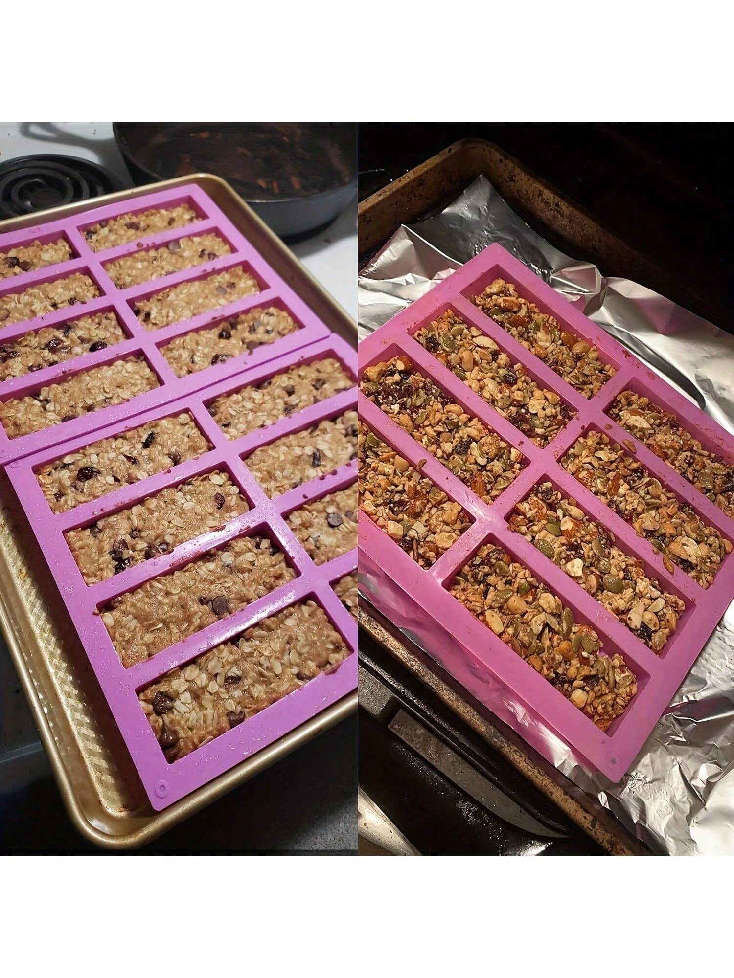 1pc 실리콘 그라놀라 바 몰드, 캔디 바 몰드, 직사 - Tray Mold Rectangle 리뷰 및 가격