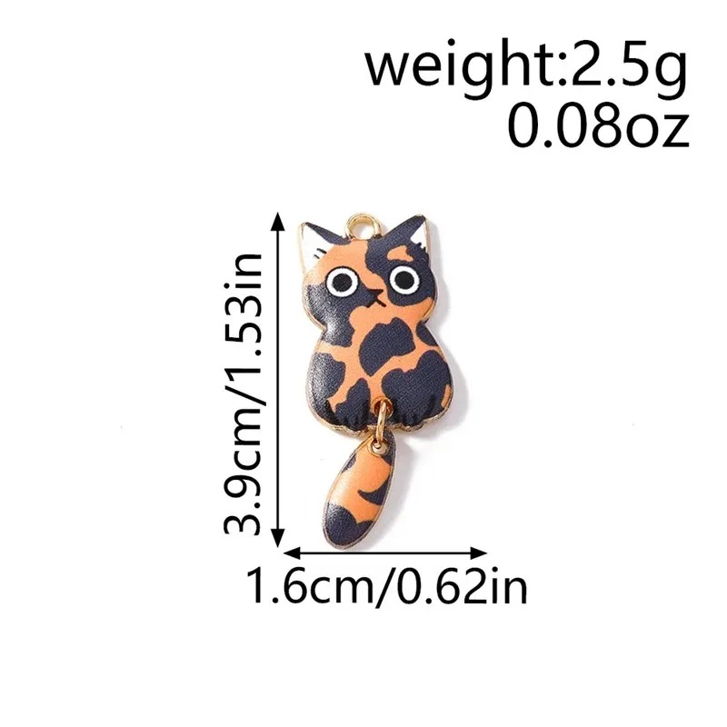 10Pcs 16×39mm 귀여운 만화 고양이 수지 참  - Resin Art And Craft 리뷰 및 가격