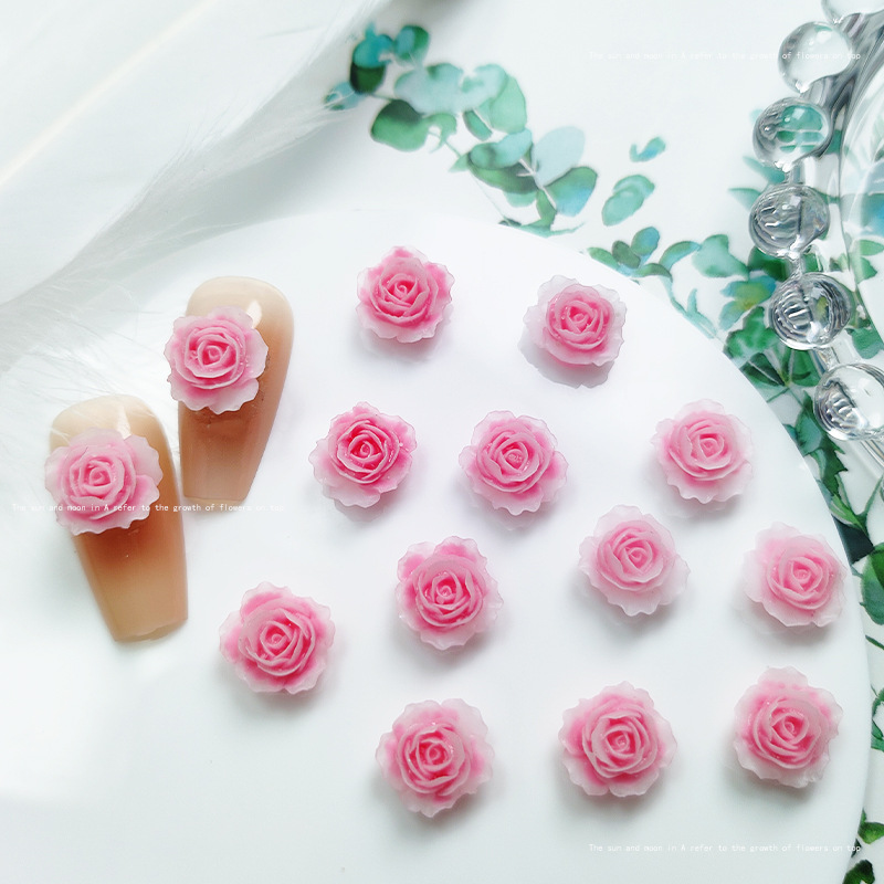 절묘한 장미 송진 네일 아트 참, 카와이 동백 장미 꽃 - Resin Art Rose Petals 리뷰 및 가격