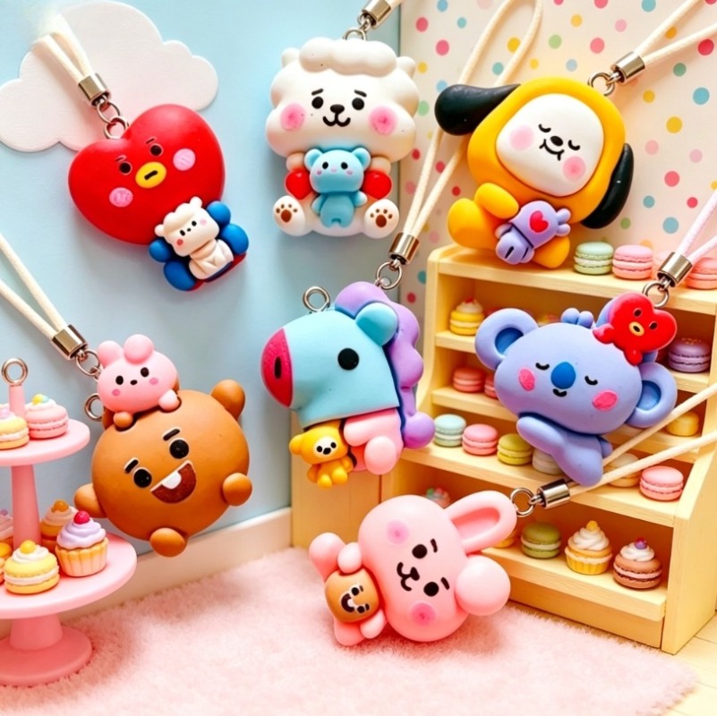 7pcs BT21 수지 만화 참 DIY 액세서리 공예  - Resin Art Essentials 리뷰 및 가격