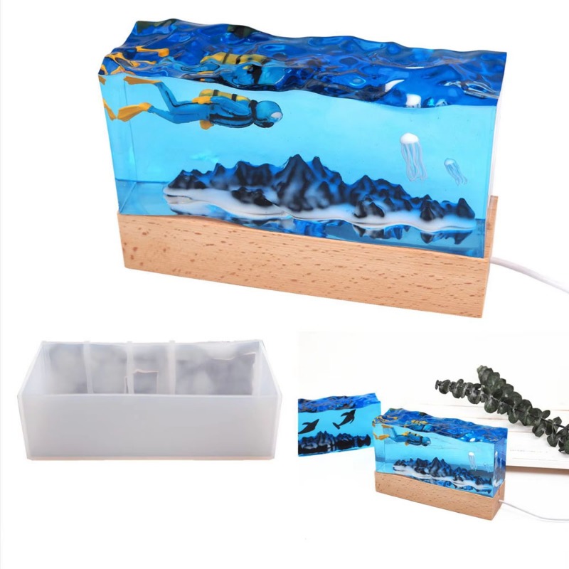 DIY 레진 공예 조명 수중 풍경 실리콘 몰드 산 모양 - Resin Art Light 리뷰 및 가격