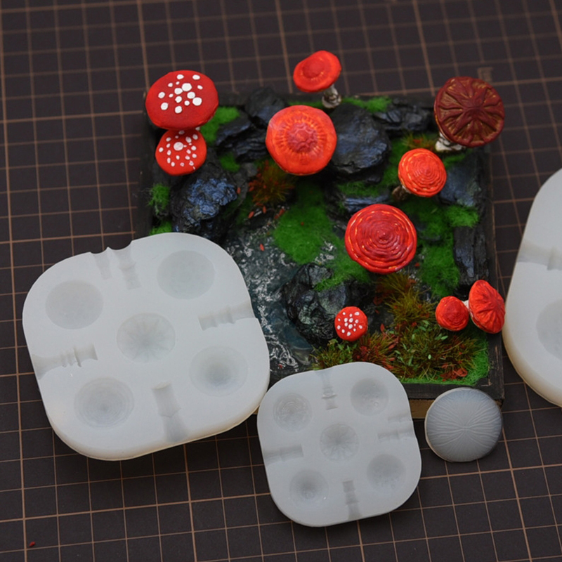 2개/세트 미니 버섯 실리콘 몰드 초경량 클레이 레진  - Resin Art Clay 리뷰 및 가격
