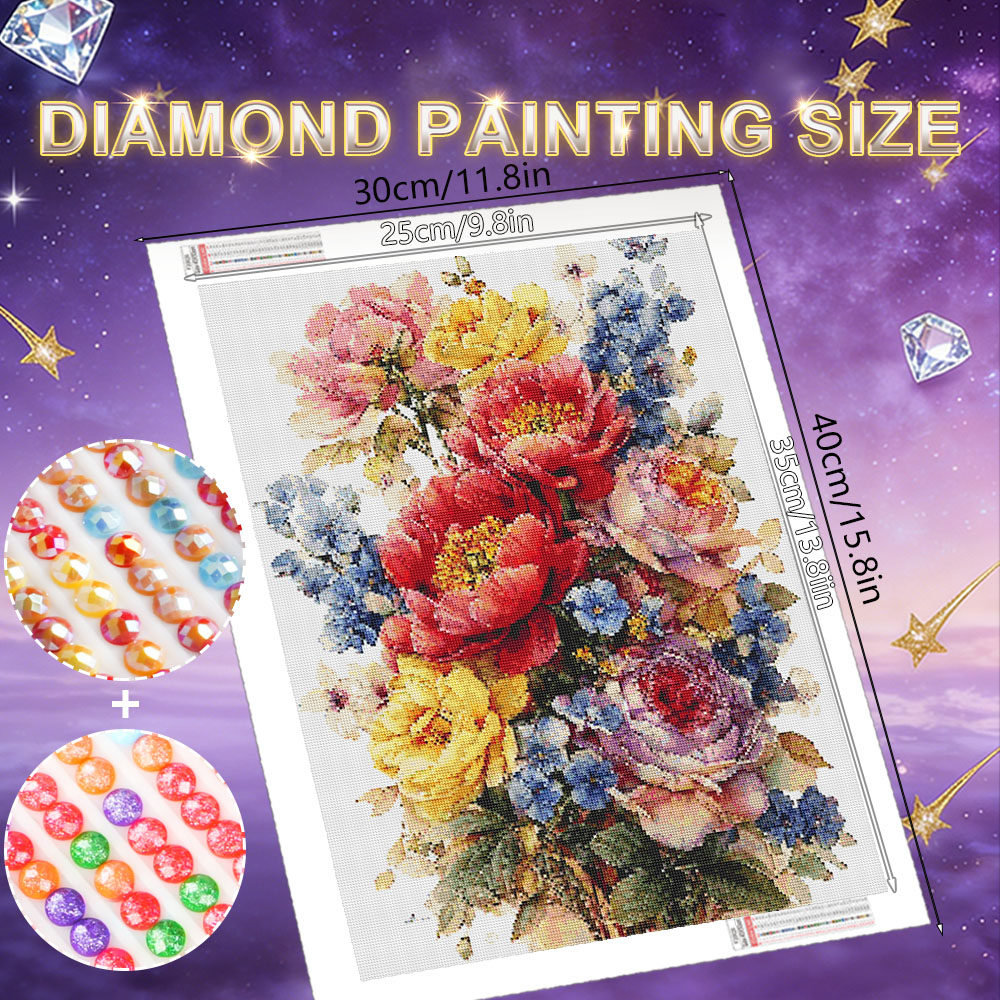 HUACAN 다이아몬드 페인팅 키트 꽃 장미 수국 AB - Resin Art Rose 리뷰 및 가격