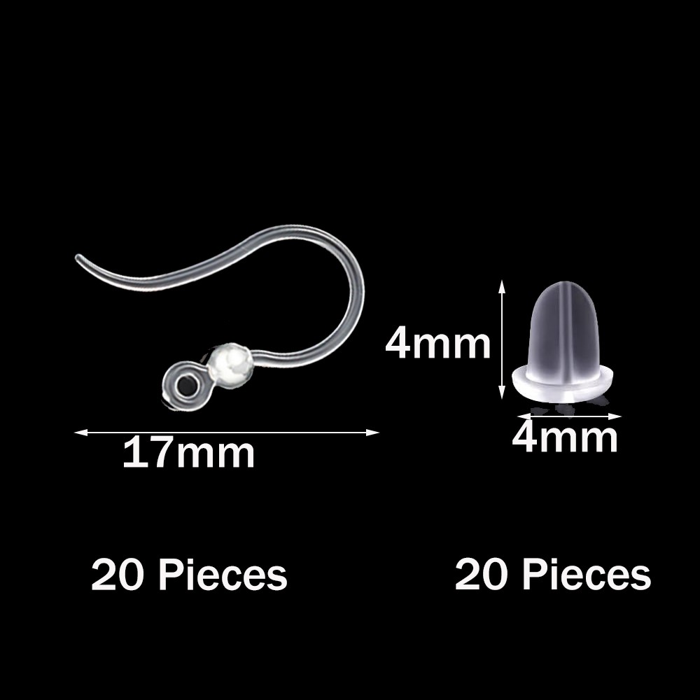 40개 투명 플라스틱 귀걸이 훅 이어 와이어 루프 포함 - Resin Art Essentials 리뷰 및 가격