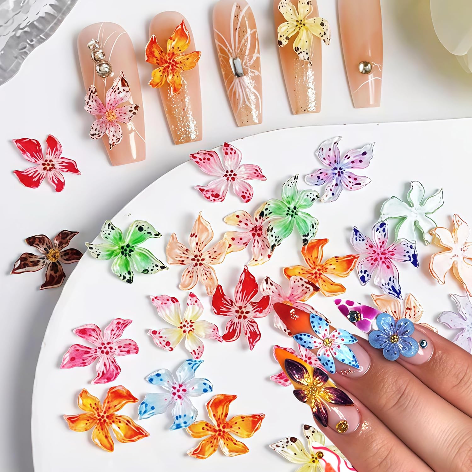 20/40/60/80pcs 얼음 크리스탈 꽃 DIY 아 - Resin Art Rose Petals 리뷰 및 가격