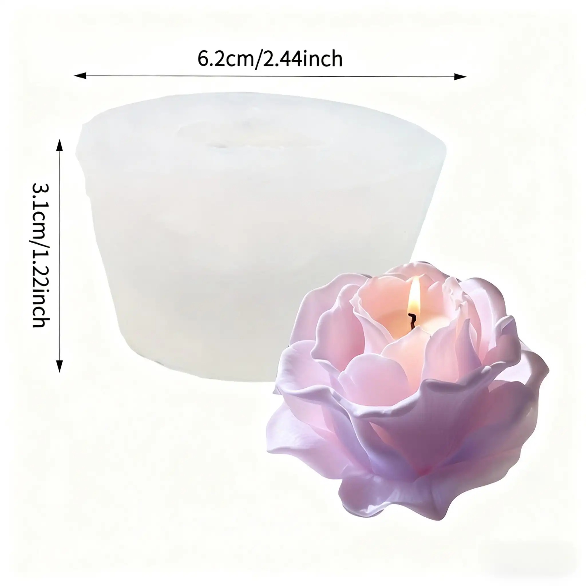 1개 3D 우아한 장미 실리콘 몰드 - 재사용 가능한  - Resin Art Rose Petals 리뷰 및 가격