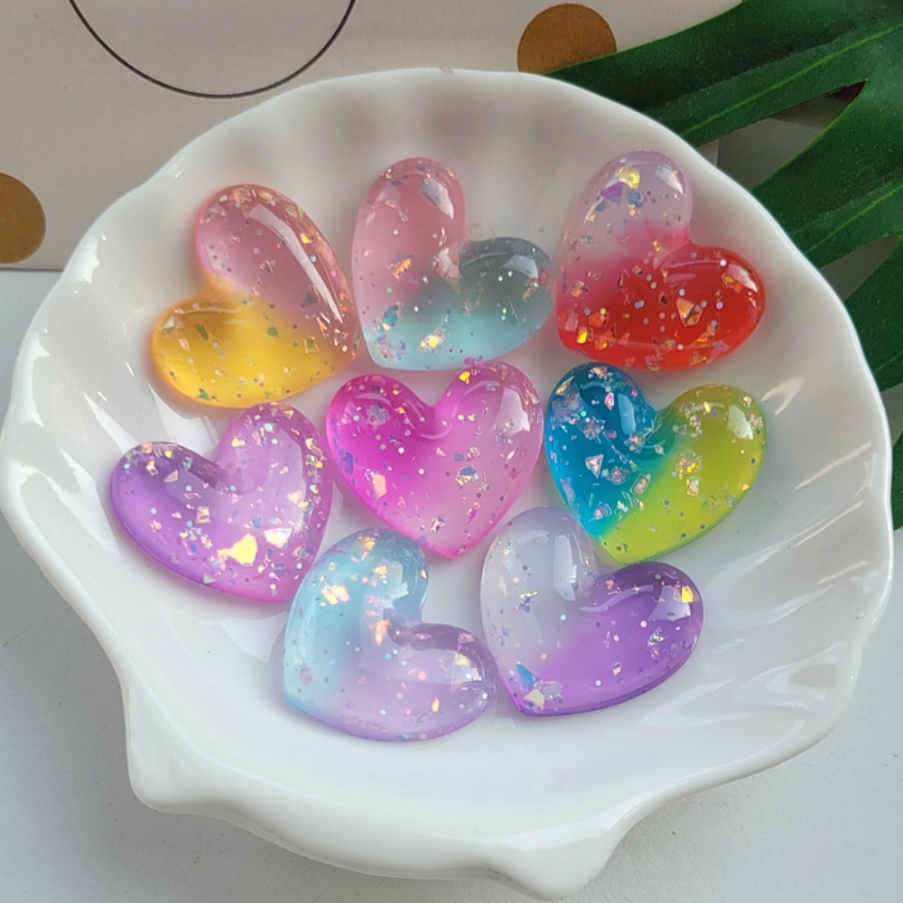 12/24/36Pcs 투명 수지 빛나는 복숭아 심장 생 - Resin Art Light 리뷰 및 가격