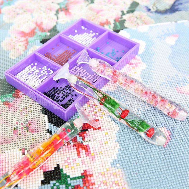 1세트 꽃무늬 레진 5D 다이아몬드 페인팅 펜, 6개  - Resin Art And Craft 리뷰 및 가격