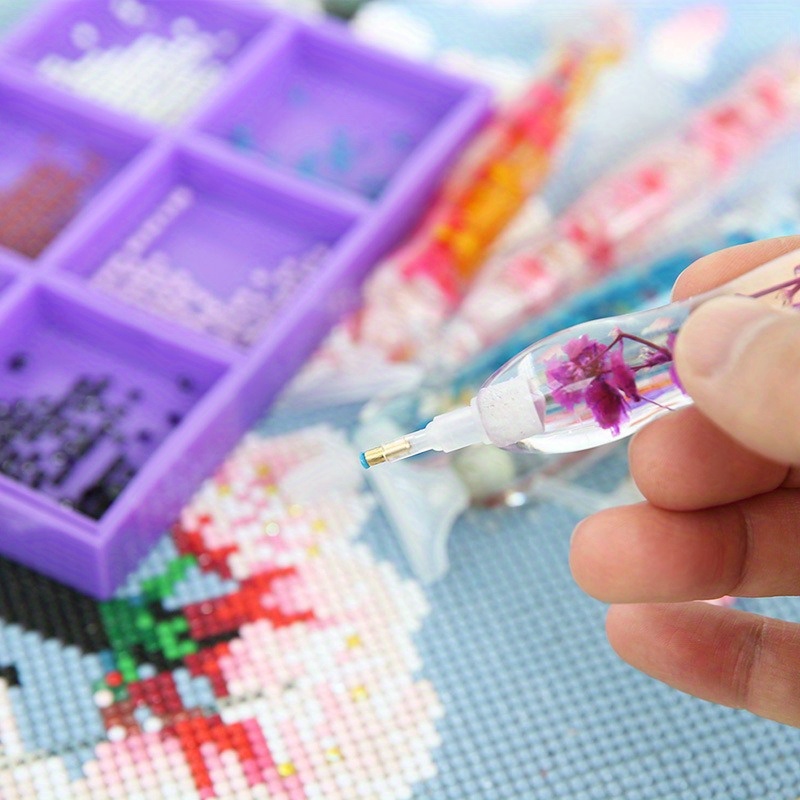 1세트 꽃무늬 레진 5D 다이아몬드 페인팅 펜, 6개  - Resin Art And Craft 리뷰 및 가격